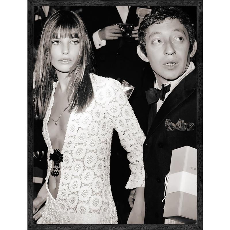 gerahmtes Bild mit Serge Gainsbourg & Jane Birkin.