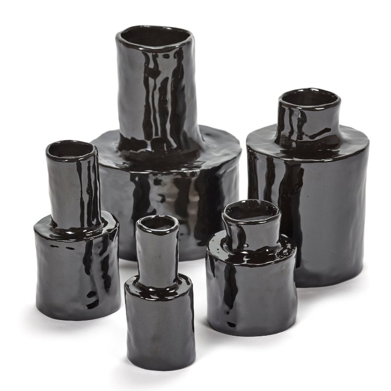 Vase Héléna schwarz in fünf Größen