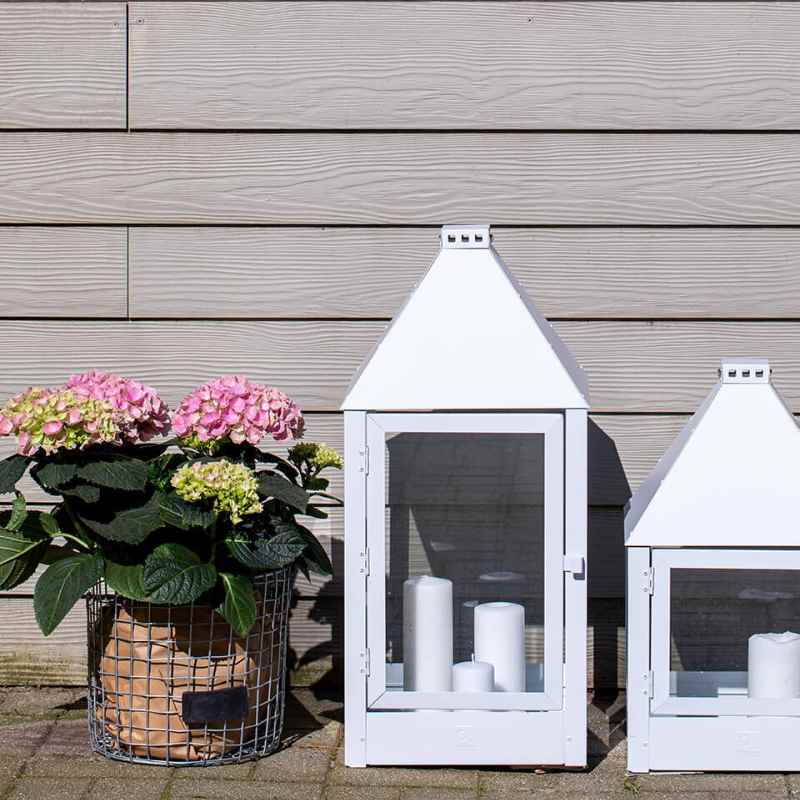 A2 Living Laterne Mega 70 cm, verzinkt, weiss, wetterfest