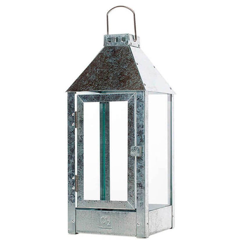 Laterne Midi 42,5 cm hoch von A2 Living, verzinkt, silber