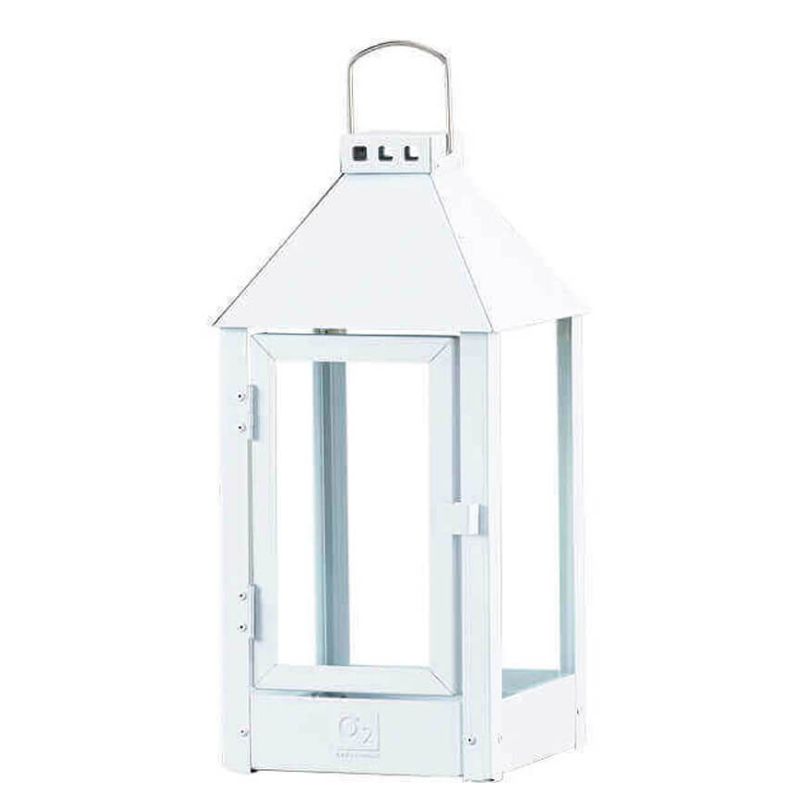 Laterne Midi 42,5 cm hoch von A2 Living, verzinkt, weiss