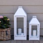 Laterne Midi 42,5 cm hoch von A2 Living, verzinkt, weiss