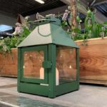 A2 Living Laterne Mini Quadro 27,5 cm, verzinkt, olivgrün, wetterfest
