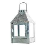 A2 Living Laterne Mini Quadro 27,5 cm, verzinkt, silber, wetterfest