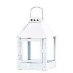 A2 Living Laterne Mini Quadro 27,5 cm, verzinkt, weiss, wetterfest