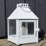 A2 Living Laterne Mini Quadro 27,5 cm, verzinkt, weiss, wetterfest