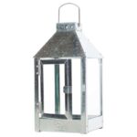 Laterne Mini 33,5cm hoch von A2 Living, wetterfest, silber, verzinkt