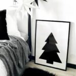 Poster schwarzer Weihnachtsbaum