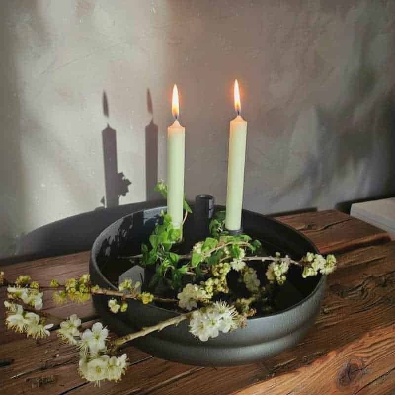 Schwarzer Kerzenhalter Bolmen groß