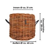 Pflanzkorb A2 Living Rattan Korb Maxi rund low, Durchmesser 45 cm, Höhe 39 cm