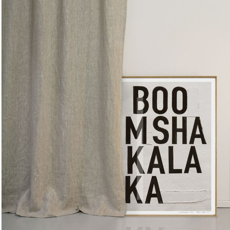 Poster 70x50 cm schwarz/weiß mit coolem Print BOOMMSHAKALAKA