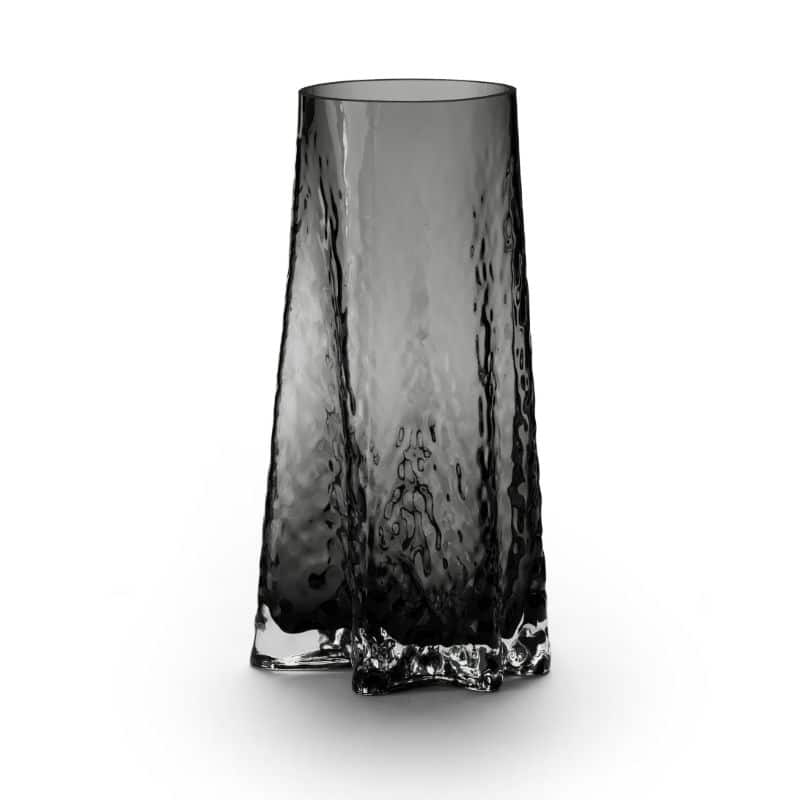 Vase Gry von Cooee 30 cm hohe mundgeblasene Vase in smoke