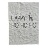 Canvas Print in schwarz weiß mit dem Aufdruck "Happy Ho Ho Ho"