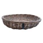 Große, runde Rattanschale mit Ø 62 cm