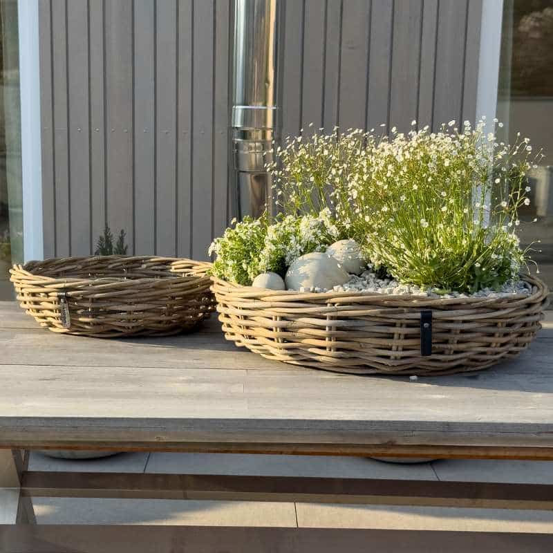 Große, runde Rattanschale mit Ø 62cm von A2 Living