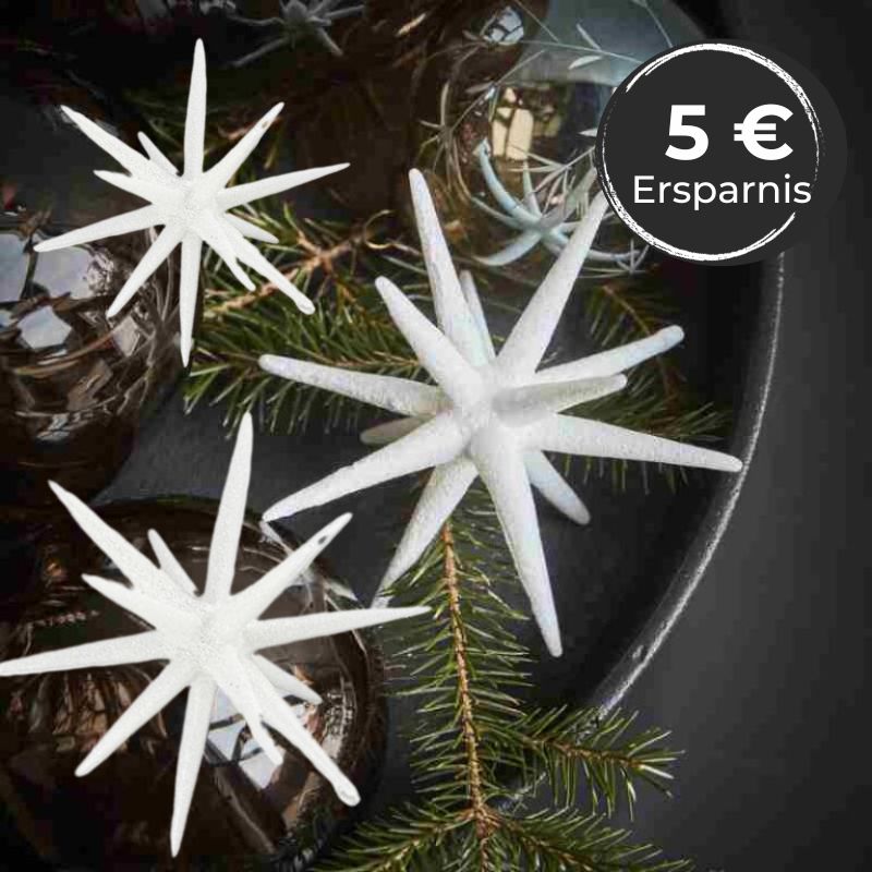 Ornament Spike 3er Set weiß
