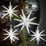 Ornament Stern von House Doctor aus Glas im 4er Set, Durchmesser 12 cm
