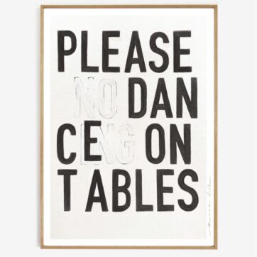 Poster DANCE 70x50 Cm Schwarz/weiß Mit Coolem Print