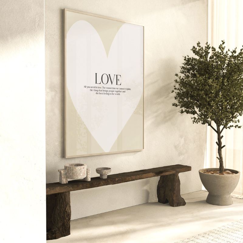 Poster LOVE HERZ 70×50 cm