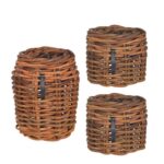 A2 Living Rattan Körbe rund 3er Set Mini in zwei Größen