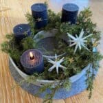 grauer Kerzenhalter The Ring von House Doctor aus Polystone