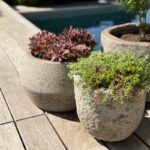 Pflanztopf, Blumentopf Russell von Pottery Pots in zwei Größen, aus Ficonstone
