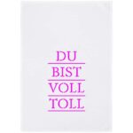 Geschirrtuch mit Spruch "du bist voll toll" 100% Baumwolle, 70x50 cm von 17;30 Hamburg