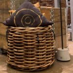 Großer Rattankorb rund in den Maßen Durchmesser 62 cm und der Höhe 50 cm von A2 Living Mega Low