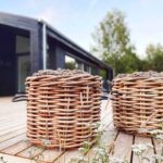 Großer Rattankorb rund in den Maßen Durchmesser 62 cm und der Höhe 50 cm von A2 Living Mega Low