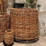 Großer Rattankorb rund in den Maßen Durchmesser 110 cm und der Höhe 100 cm von A2 Living Magnum Low