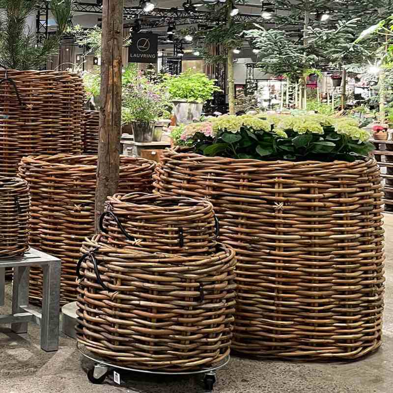 Großer Rattankorb rund in den Maßen Durchmesser 110 cm und der Höhe 100 cm von A2 Living Magnum Low