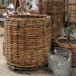 Großer Rattankorb rund in den Maßen Durchmesser 110 cm und der Höhe 100 cm von A2 Living Magnum Low