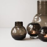Braune Glasvase Bunch von DBKD