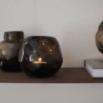 Braunes Windlicht Bunch aus Glas von DBKD