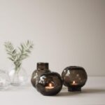 Braunes Windlicht Bunch aus Glas von DBKD
