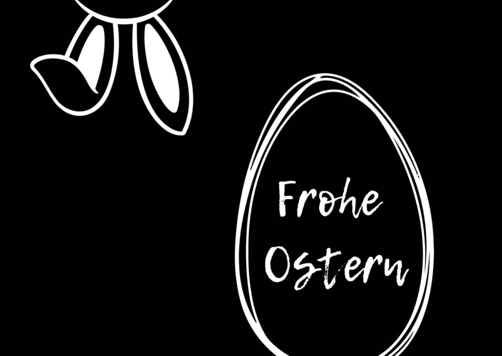 Postkarten für Ostern, schwarz/weiß