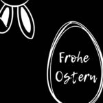 Postkarten für Ostern, schwarz/weiß
