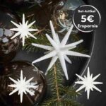 Ornament Stern von House Doctor aus Glas im 4er Set, Durchmesser 7,5 cm