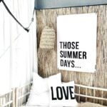 Gartenposter Outdoor mit Aufschrift "Those summer days" in den Größen 100x170cm und 70x100cm