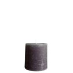 Kerze 10x10cm dark grey