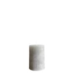 Kerze 7x10cm steel grey