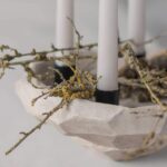 Kerzenhalter oder Kerzenschale Nuki in Farbe Sand