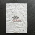 Canvas Print in schwarz weiß mit dem Bild "Xmas car"