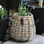 Rattankorb Pear 29 x 30cm in Birnenform aus Kubu-Rattan A2 Living