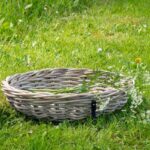 Große, runde Rattanschale mit Ø 45 und 62 cm
