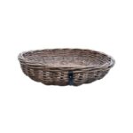 Große, runde Rattanschale mit Ø 45 cm