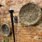 Große, runde Rattanschale mit Ø 45 und 62 cm