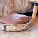 Große, runde Rattanschale mit Ø 62cm