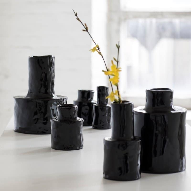 Vase Héléna schwarz in fünf Größen