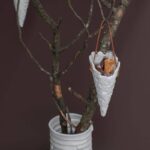 Weihnachtsbaumschmuck Lace 2er Set Tüten aus Porzellan